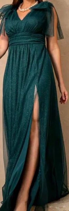 Vestido longo verde escuro  - Foto 2