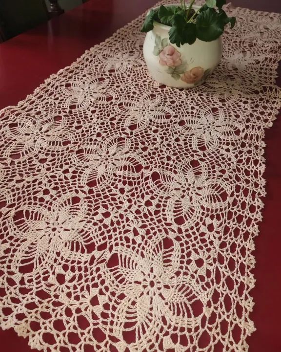 Toalha de Mesa de Crochê - Foto 2