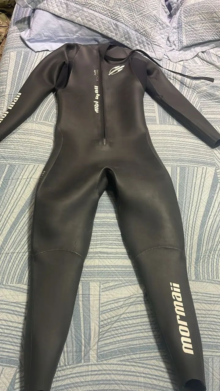 Roupa neoprene da Mormay triathlon e natação tamanho M - Foto 2