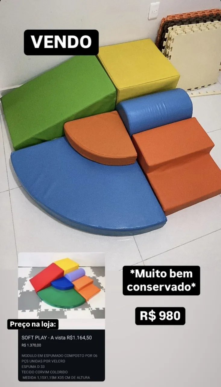 Tatames de EVA e Blocos Espumados para Crianças