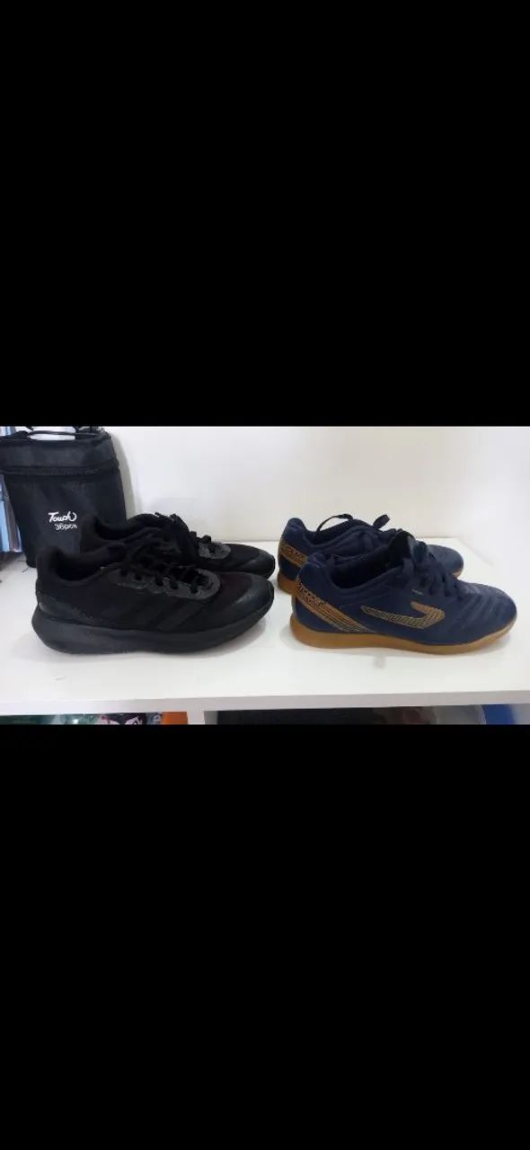 Chuteira Topper e Tênis Adidas