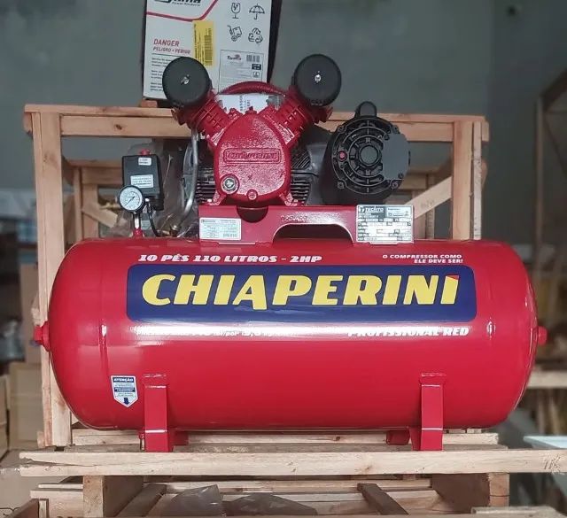 Compressor de ar 10pcm 110L 2hp Chiaperini(Loja)