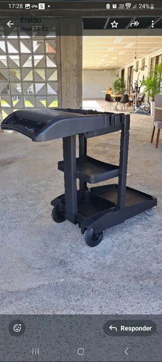 Carrinho auxiliar de limpeza  - Foto 5