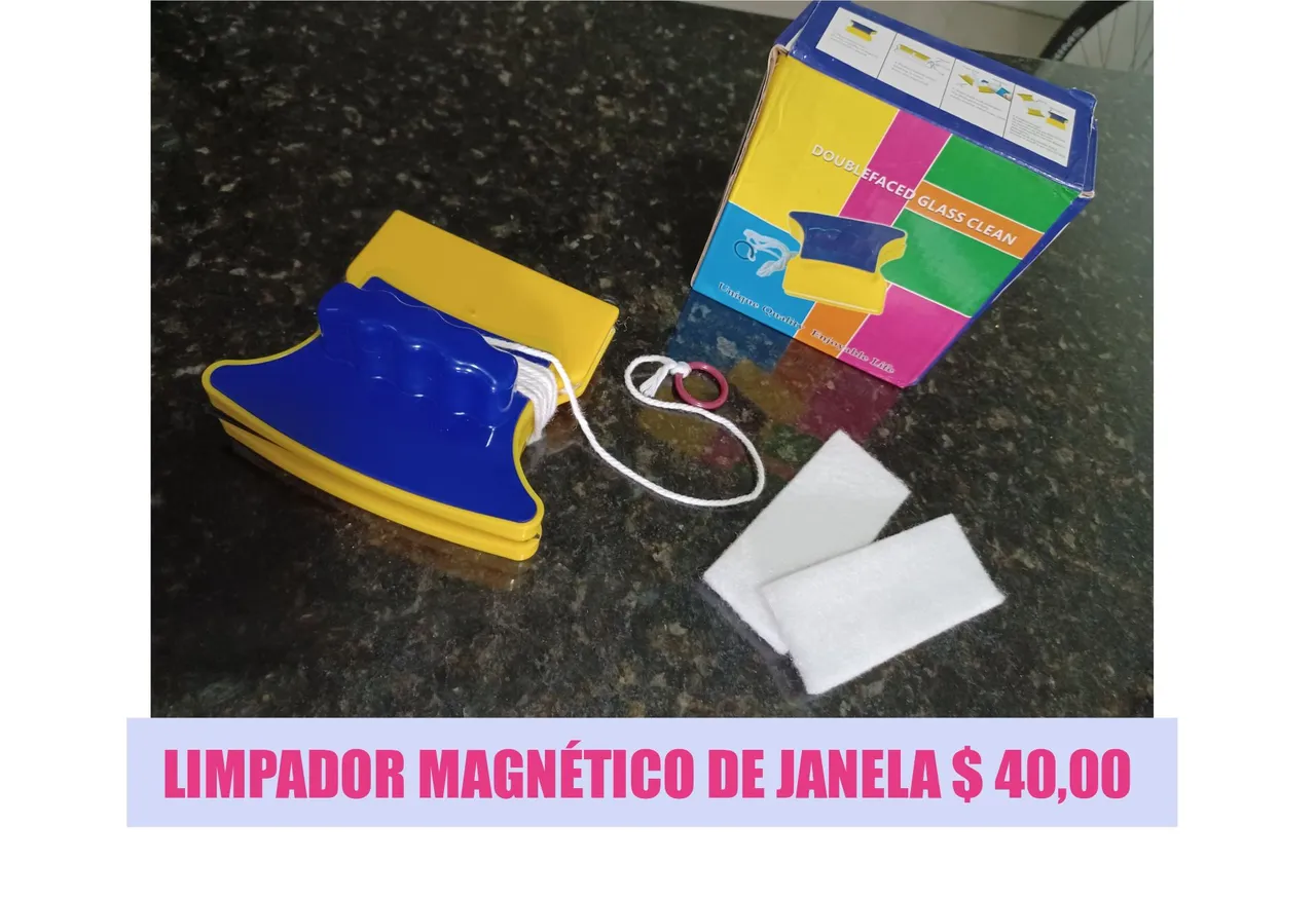 Limpador Magnético de Janela - Limpeza Dupla Face