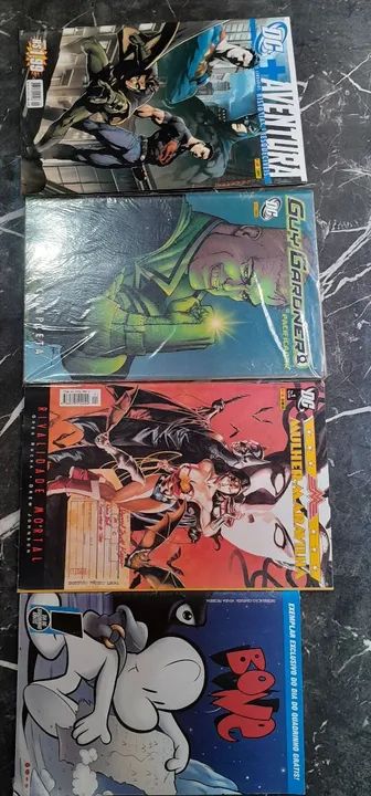 Lote de hqs guy Gardner, mulher maravilha e dc aventura