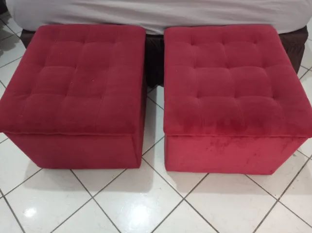 puff capitonê de veludo R$80,00 cada - Foto 3