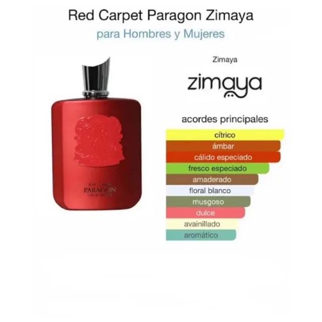Perfume Red Carpet Paragon Zimaya 100ml EDP Unissex Floral Frutado