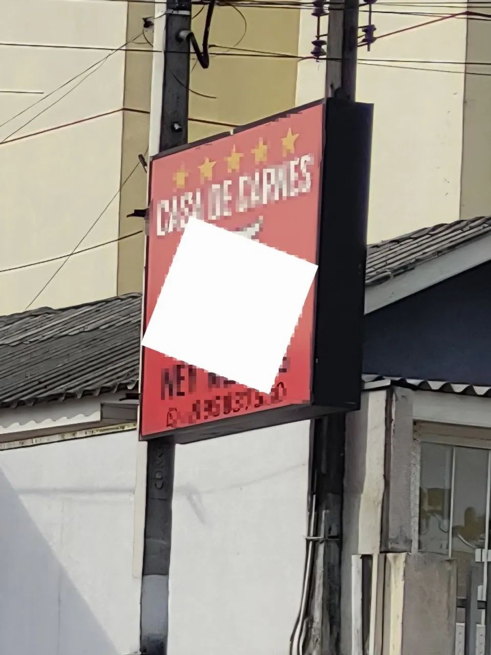 Estrutura de placa pra loja 