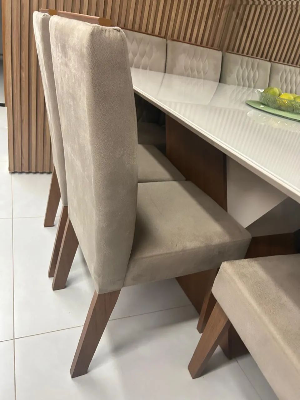 Mesa de vidro com 6 cadeiras  - Foto 2