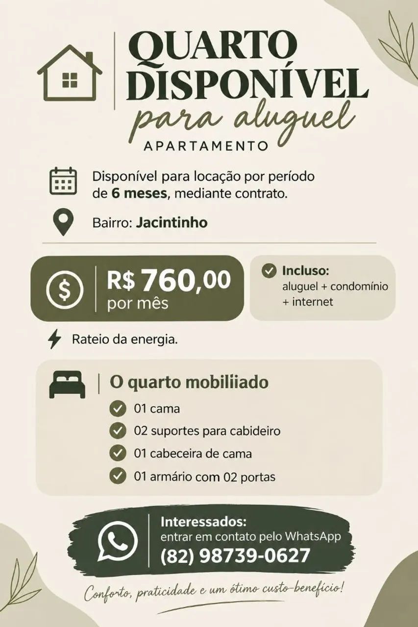 Aluguel de Quarto