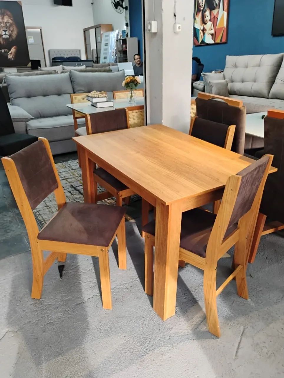Mesa de jantar 4 cadeiras mdf
