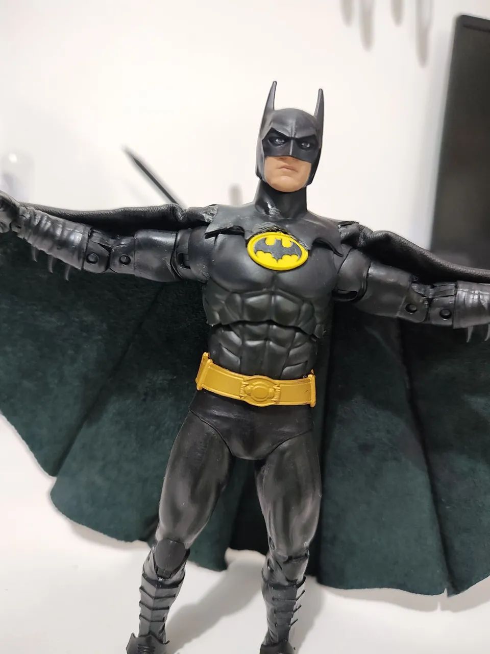 Batman Mcfarlane capa custom couro - Foto 3