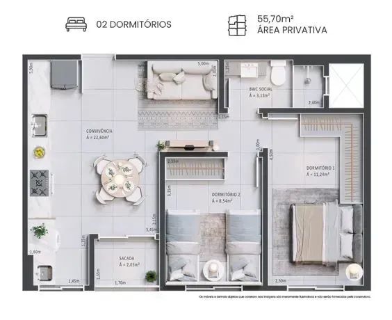 Apartamentos em Cocal do Sul 2 e 3 quartos / 19 mil de Entrada - Foto 4