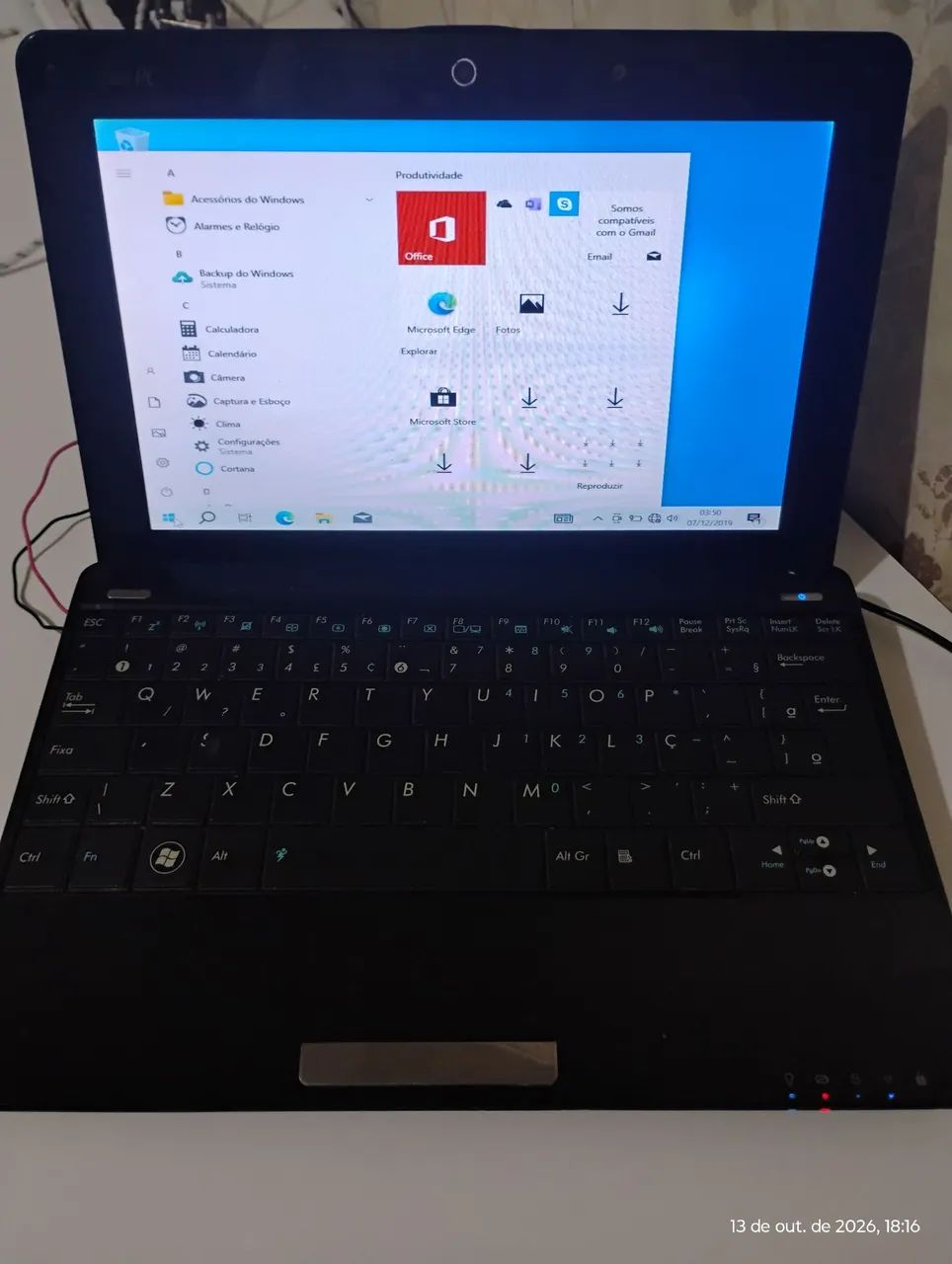 Netbook Asus tela 10 polegadas para peças ou conserto  - Foto 2