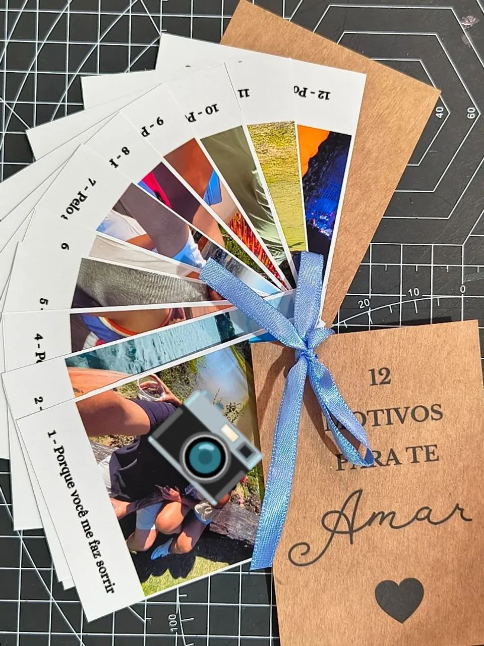 Presente 12 motivos para te amar mimo cartão 