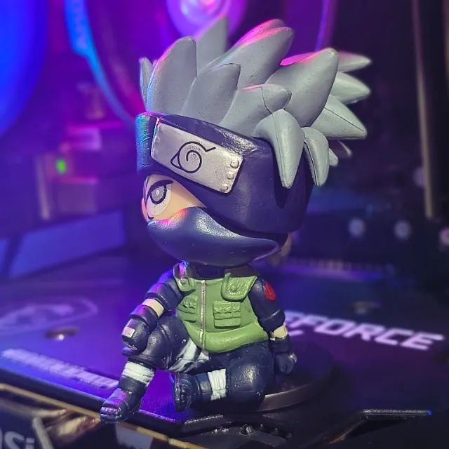 Mini Bonecos Naruto Kakashi Sasuke Anime 9cm Decoração Setup - Foto 4