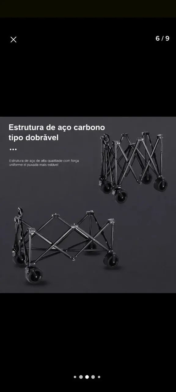 Carrinho Multiuso dobrável - Foto 4