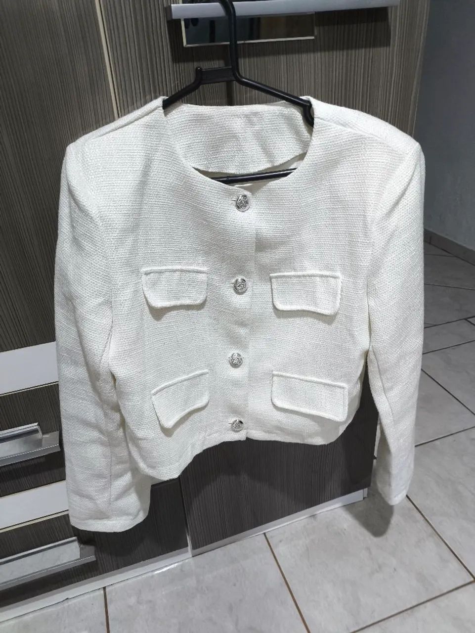 Casaqueto branco plus size tamanho XL - Foto 2
