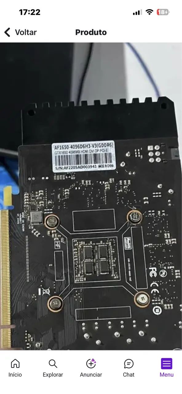 placa de video gtx 1650