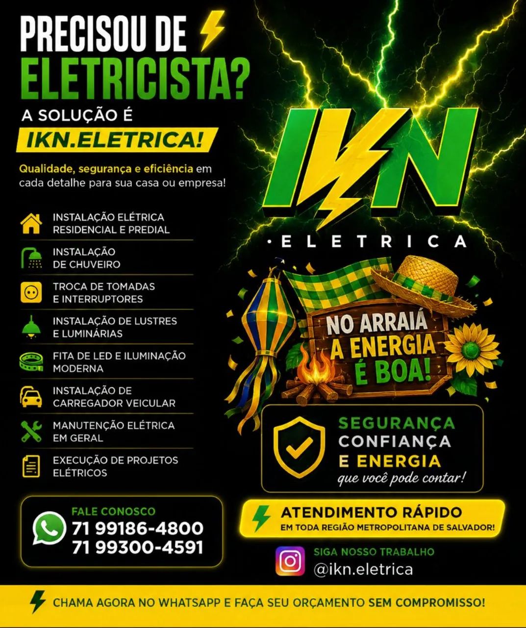 Eletricista predial e residencial 