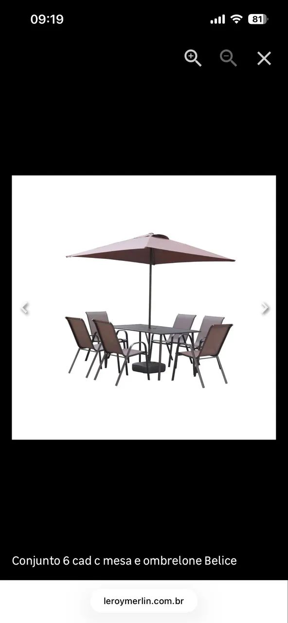Mesa Jardim (área externa)