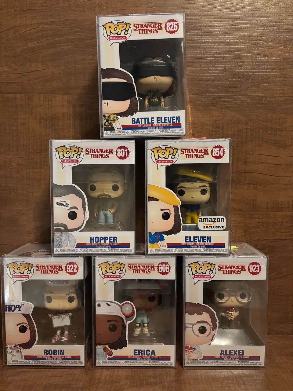 Combo: Funko Pop! Stranger Things (6 Pops lacrados e protetor)