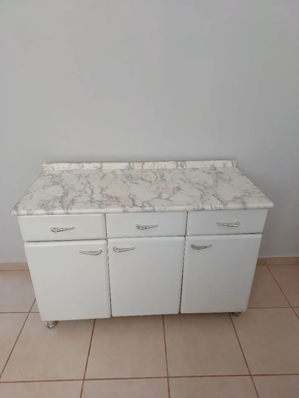 Balcão de cozinha metálico branco65082883261313120