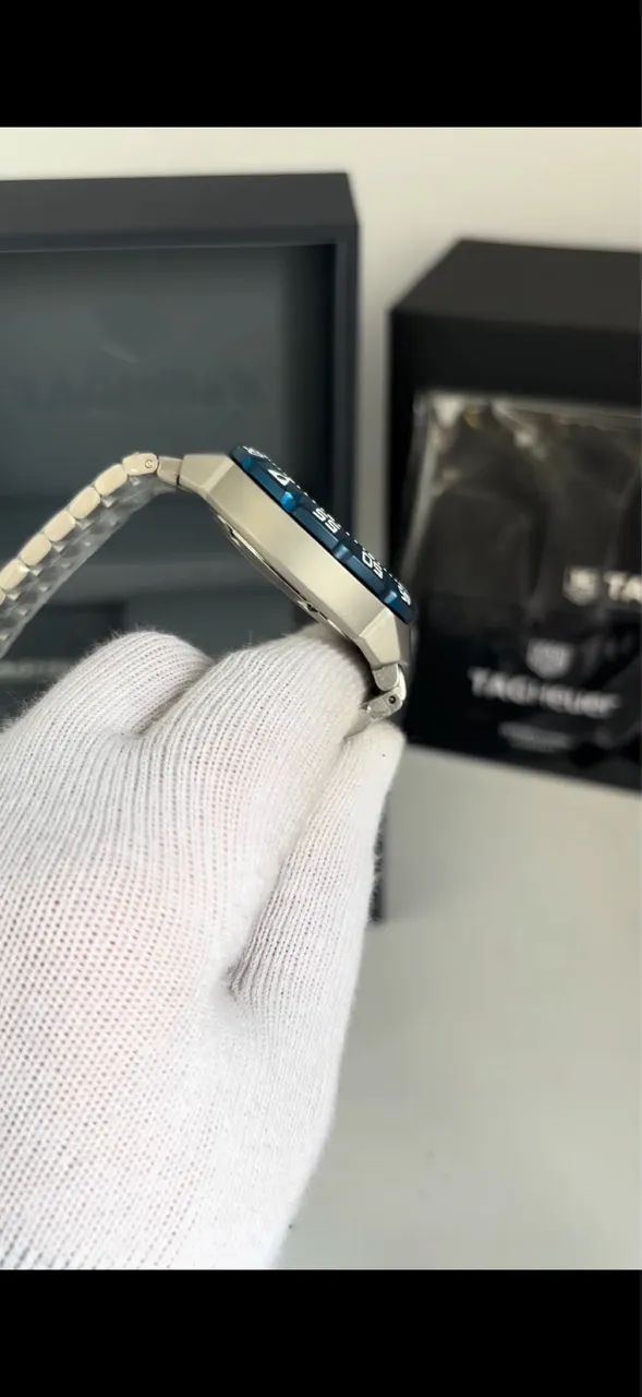 Relogio Tag Heuer Solargraph - Azul - 38mm - Automático - Safira - Prem AAA+ - Foto 2