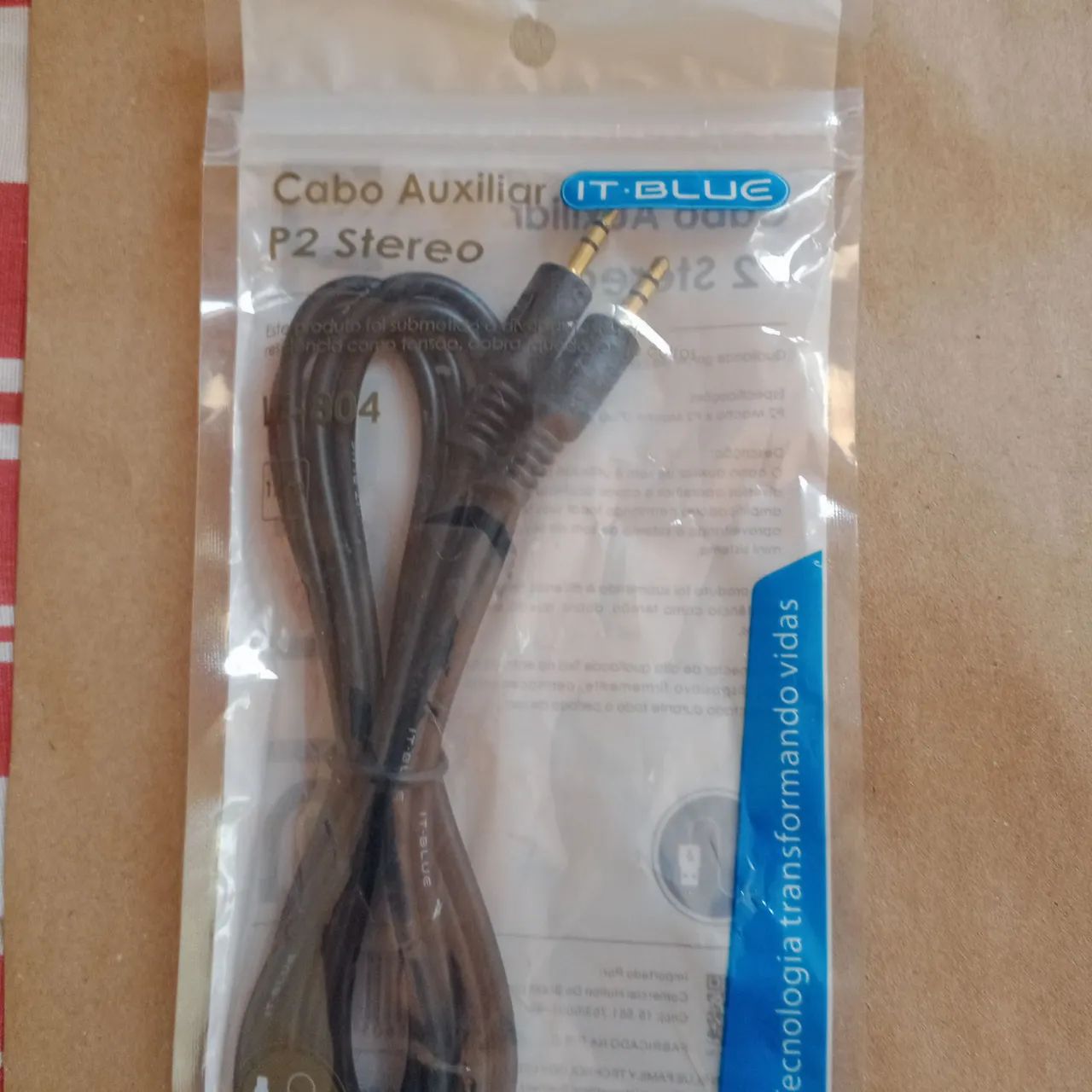 Cabo áudio P2  stereo 