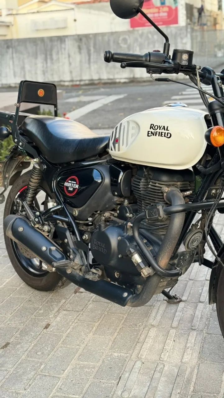 ROYAL ENFIELD HUNTER 350 DAPPER WHITE - Foto 4