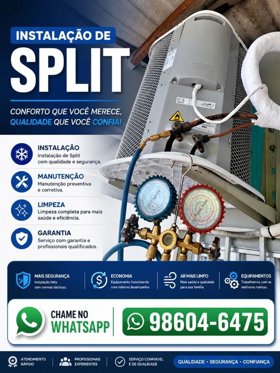 Desinstalação de ar condicionado SPLIT 