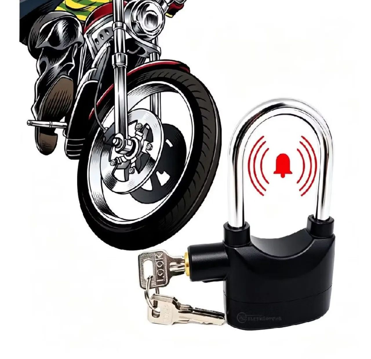 CADEADO COM ALARME ALTO - Foto 3