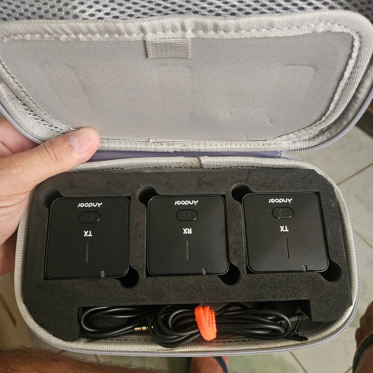 Microfone de Lapela sem Fio Andoer429414410942556163