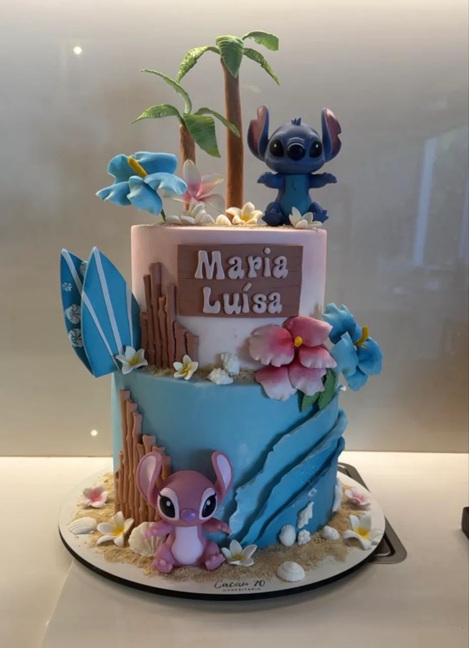 Maquete de bolo - stitch