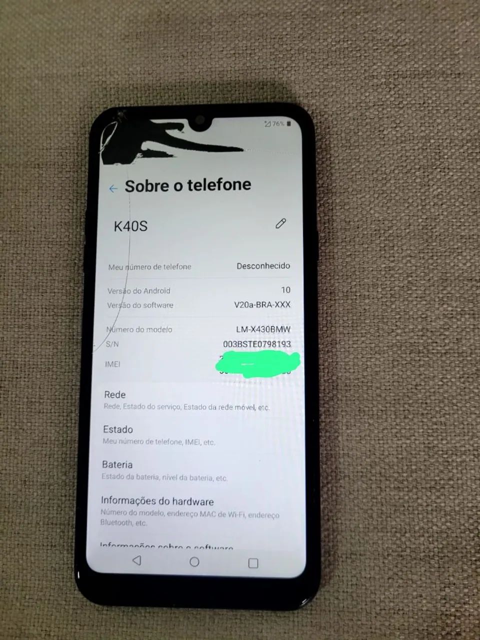 Celular LG K40S 