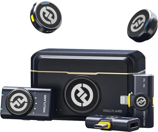 Hollyland Lark M2 Microfone de Lapela sem Fio(2TX+3RX