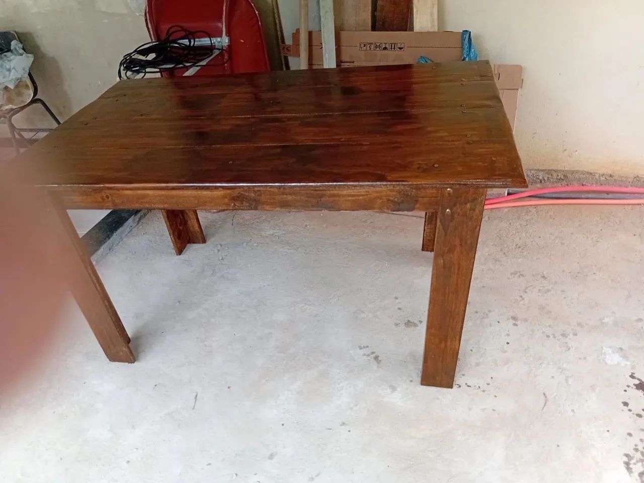 Mesa de madeira maciça Pinus 