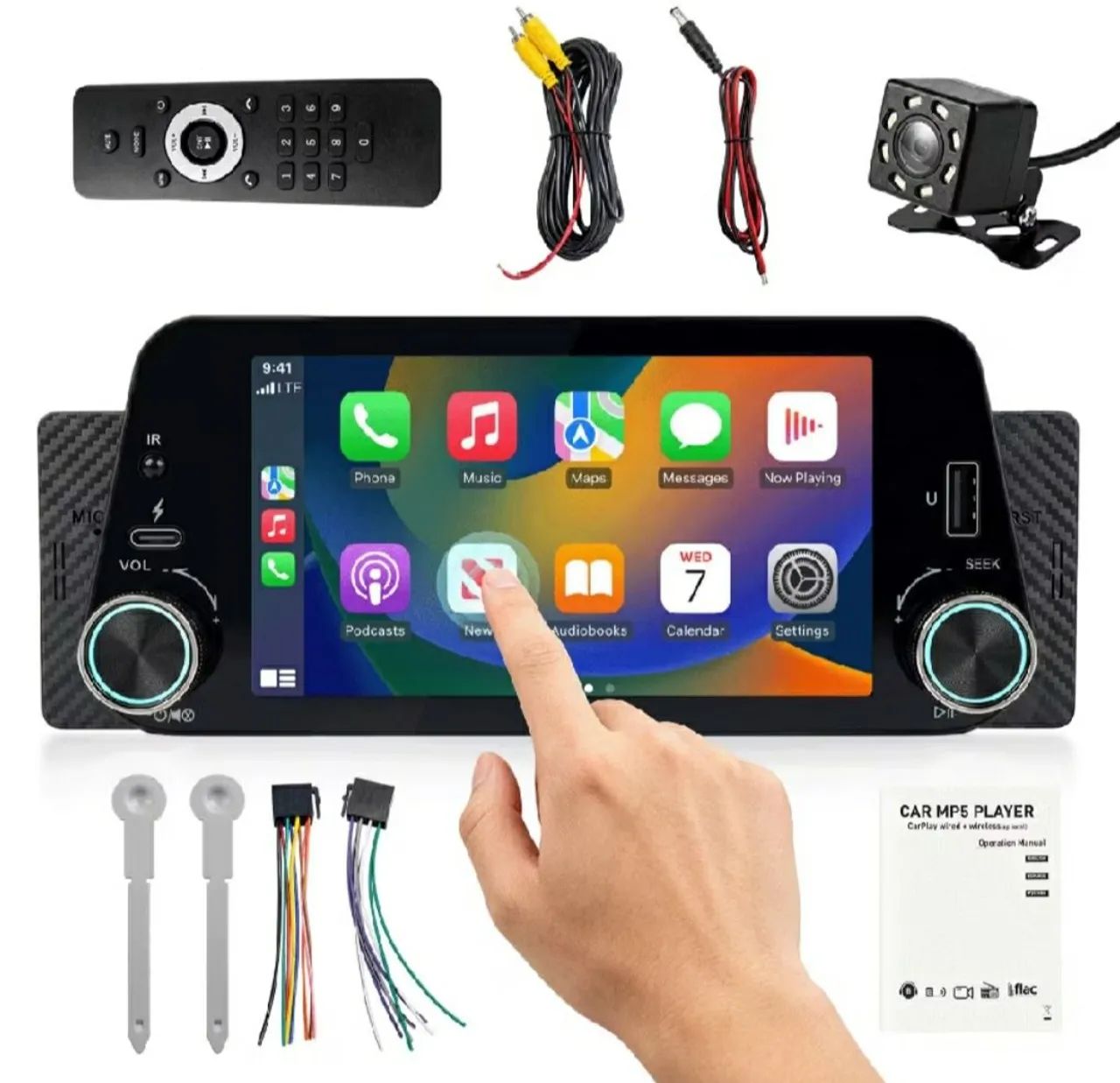Rádio MP5 bluetooth Carplay & Android auto - Foto 3