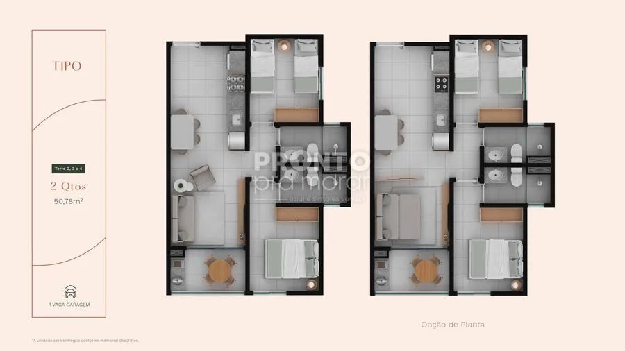Apartamento com 2 quartos em Carneiros