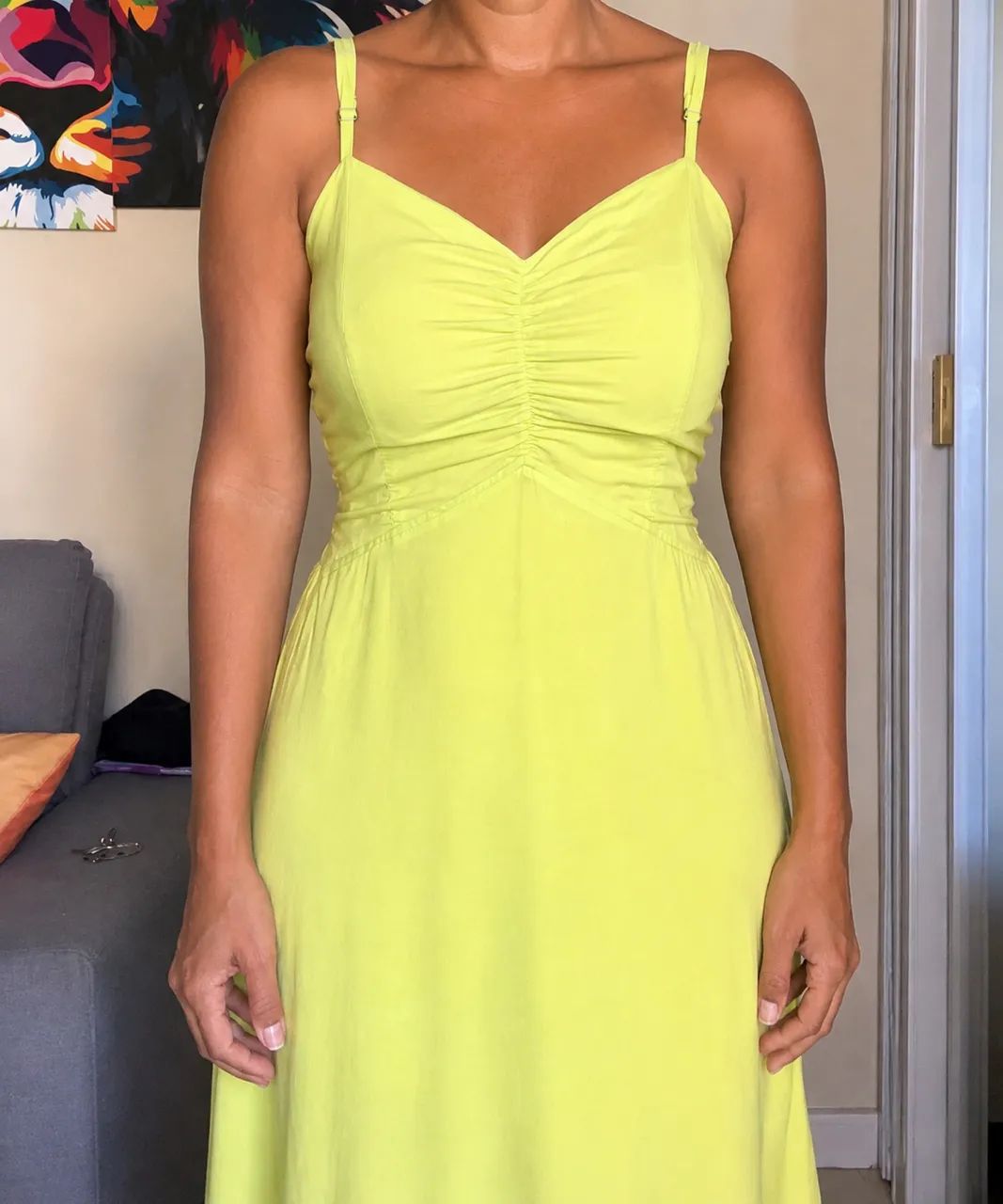 Vestido Verde-lima tamanho P