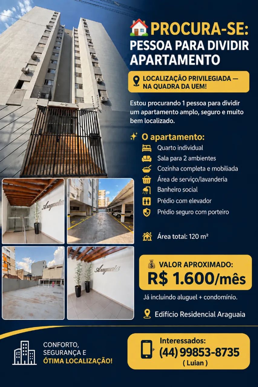 QUADRA DA UEM - APARTMENTO  - Foto 5