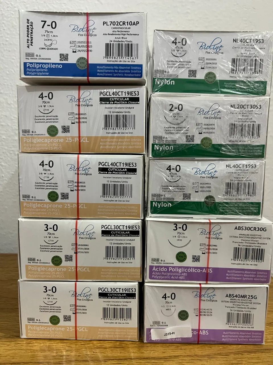 Fios de sutura bioline 