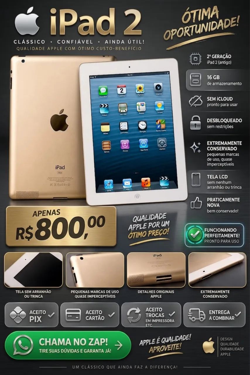 iPad 2ª Geração - 16GB