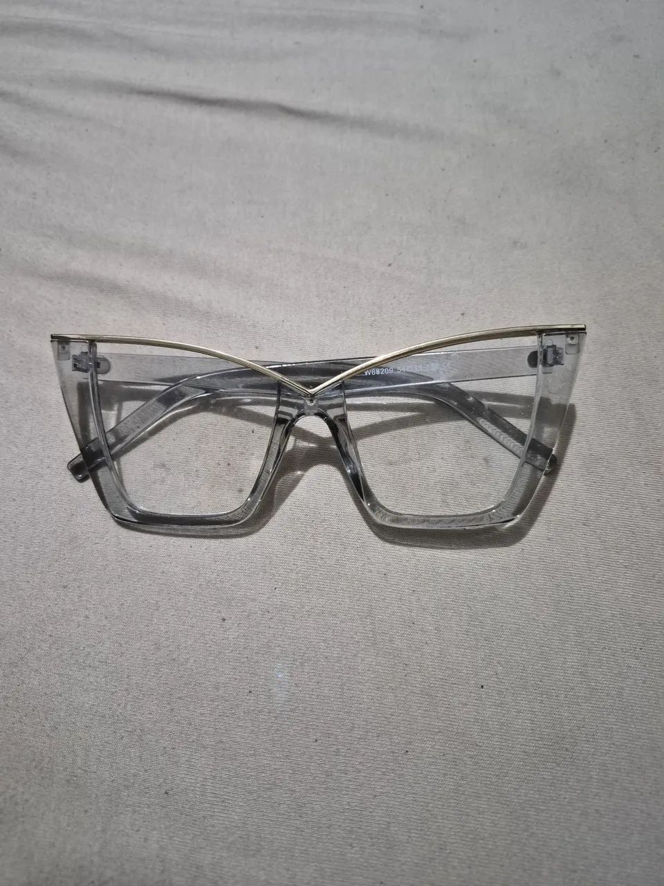 Óculos transparente cinza