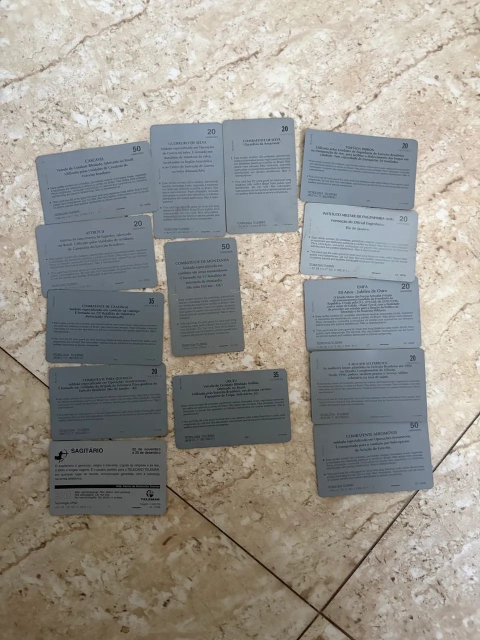 Cartão de Telefone Exercito- Telemar e Telebras - Foto 2