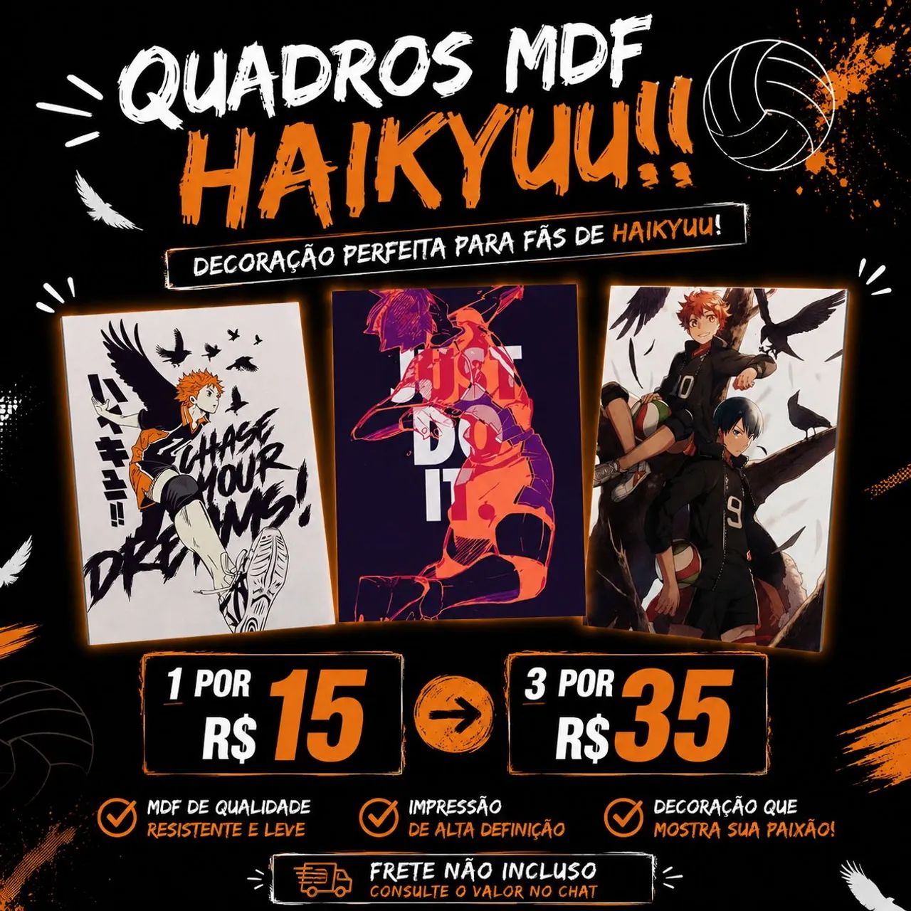 Quadros haikyuu