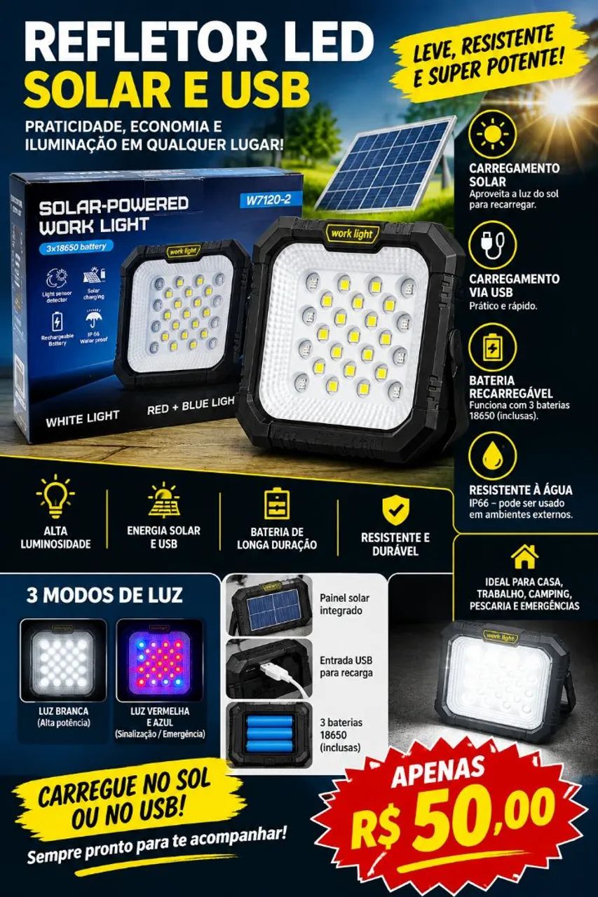 Refletor bateria