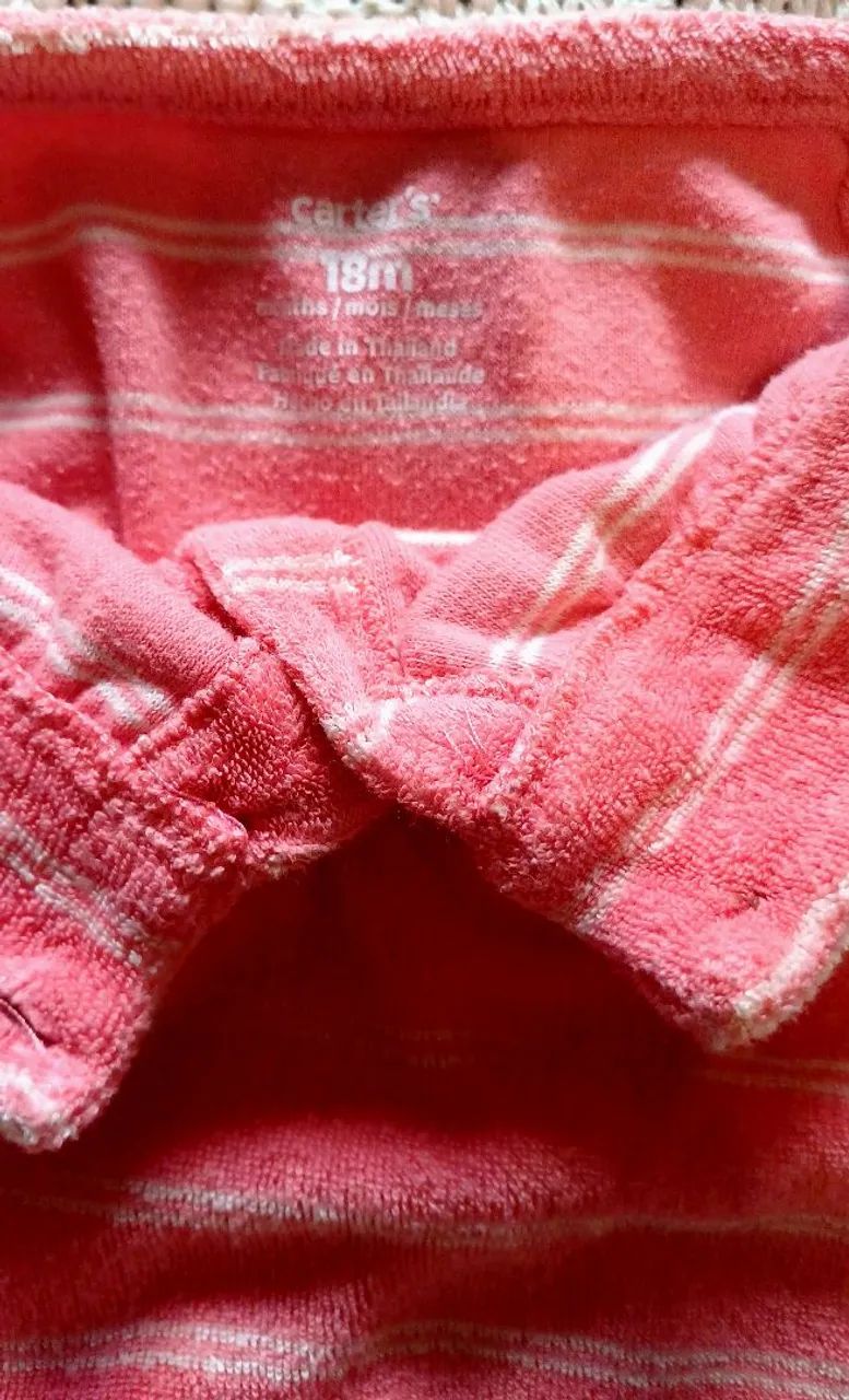 Conjunto top e shorts rosa Carter's 18 meses - Foto 3