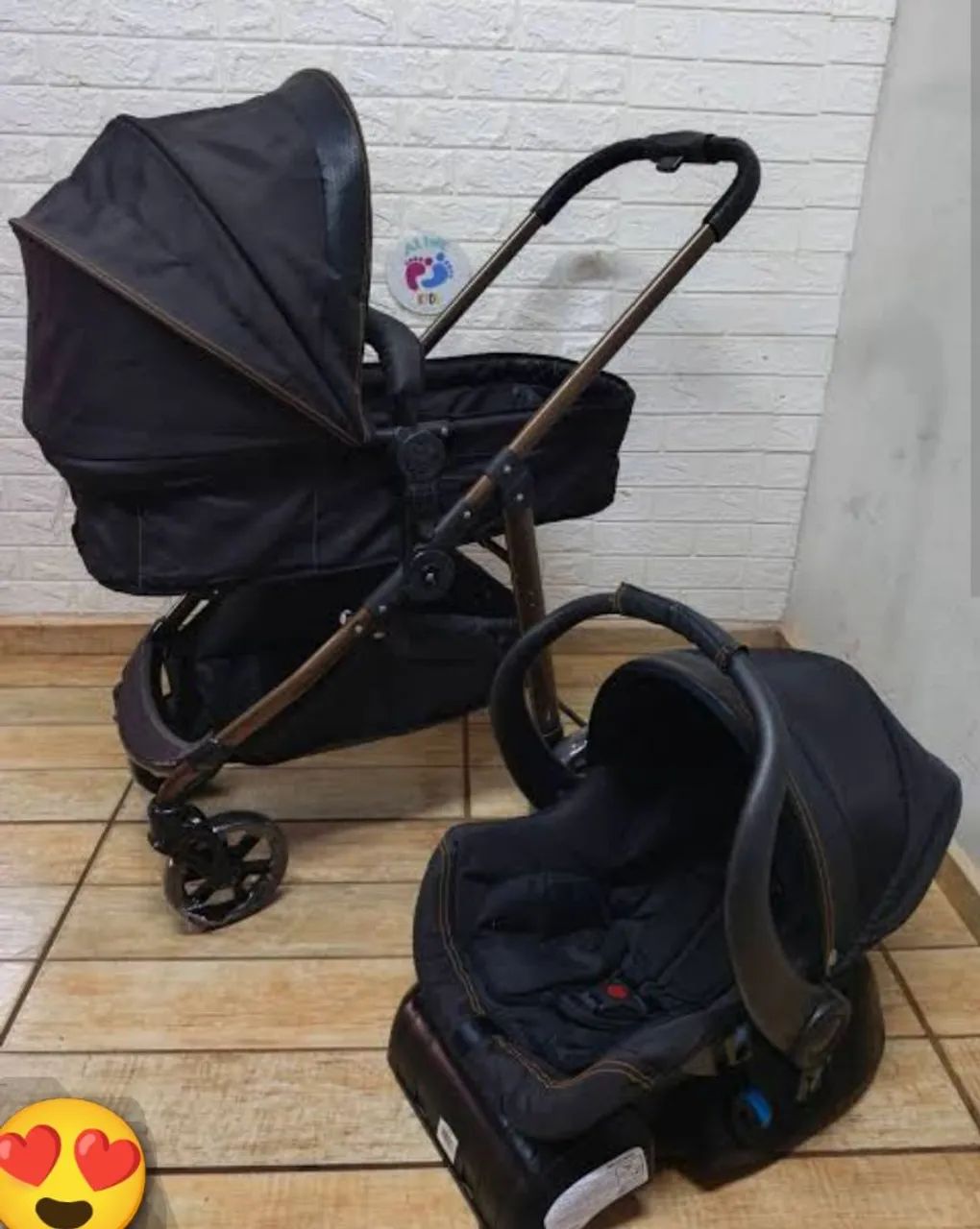 Kit completo carrinho+bebê conforto+ base - Foto 4