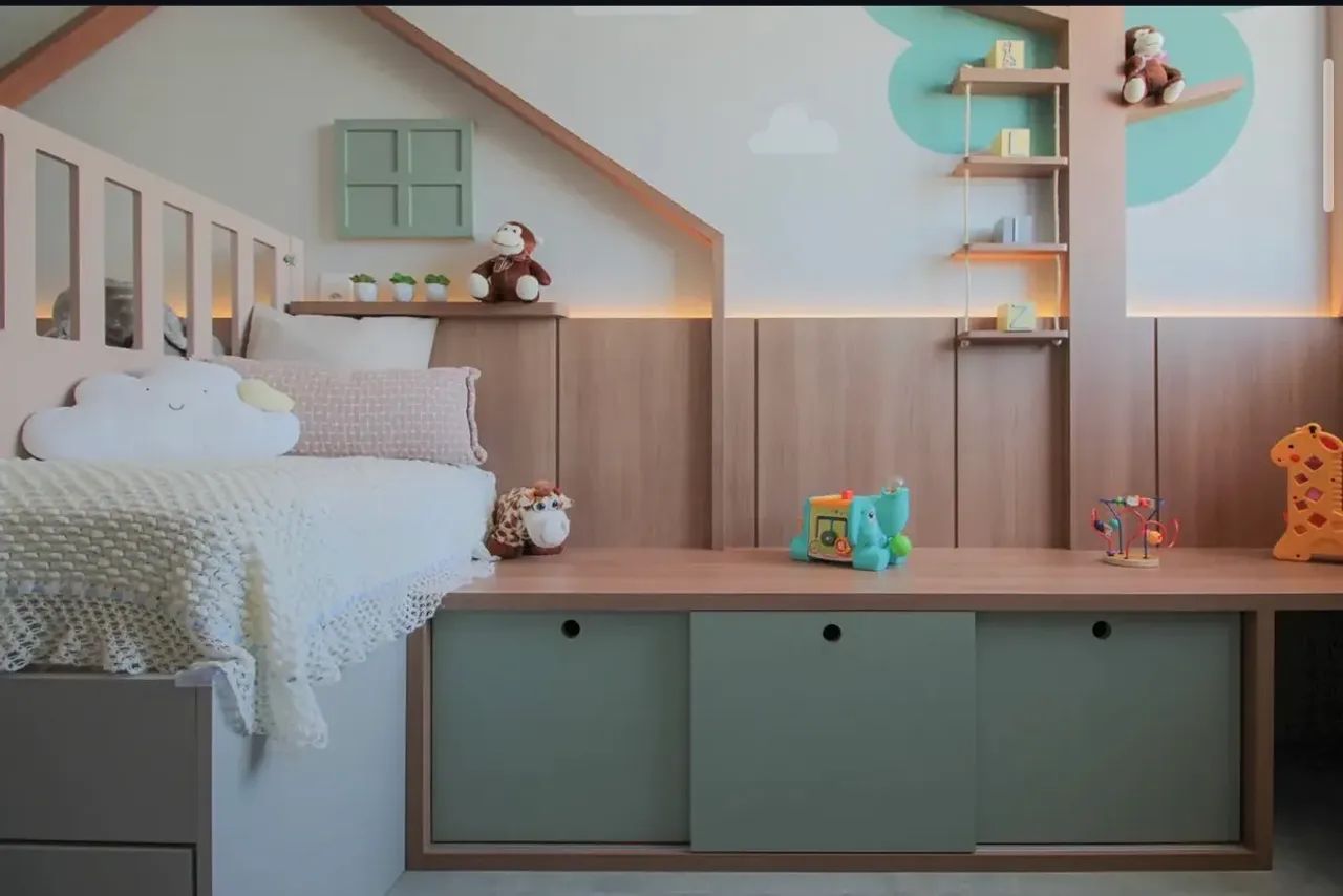 Armário baú + decoração de parede em mdf - Foto 3